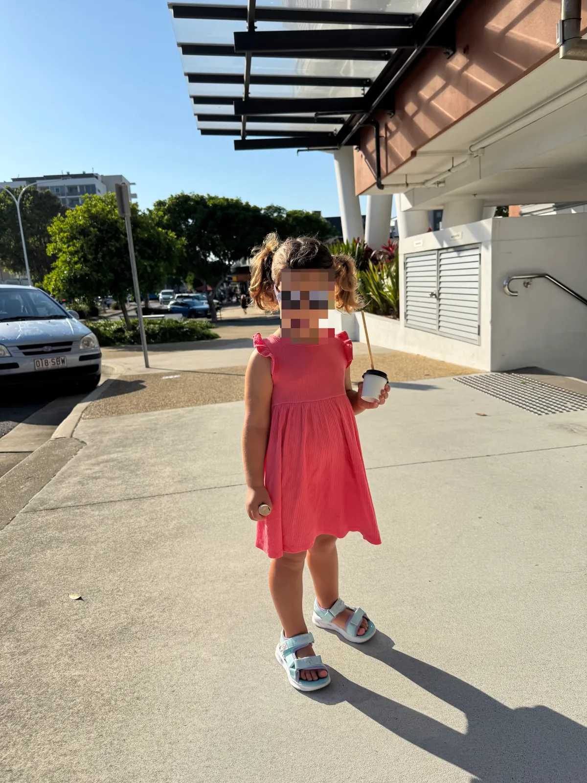On-model photo with child's face visible
