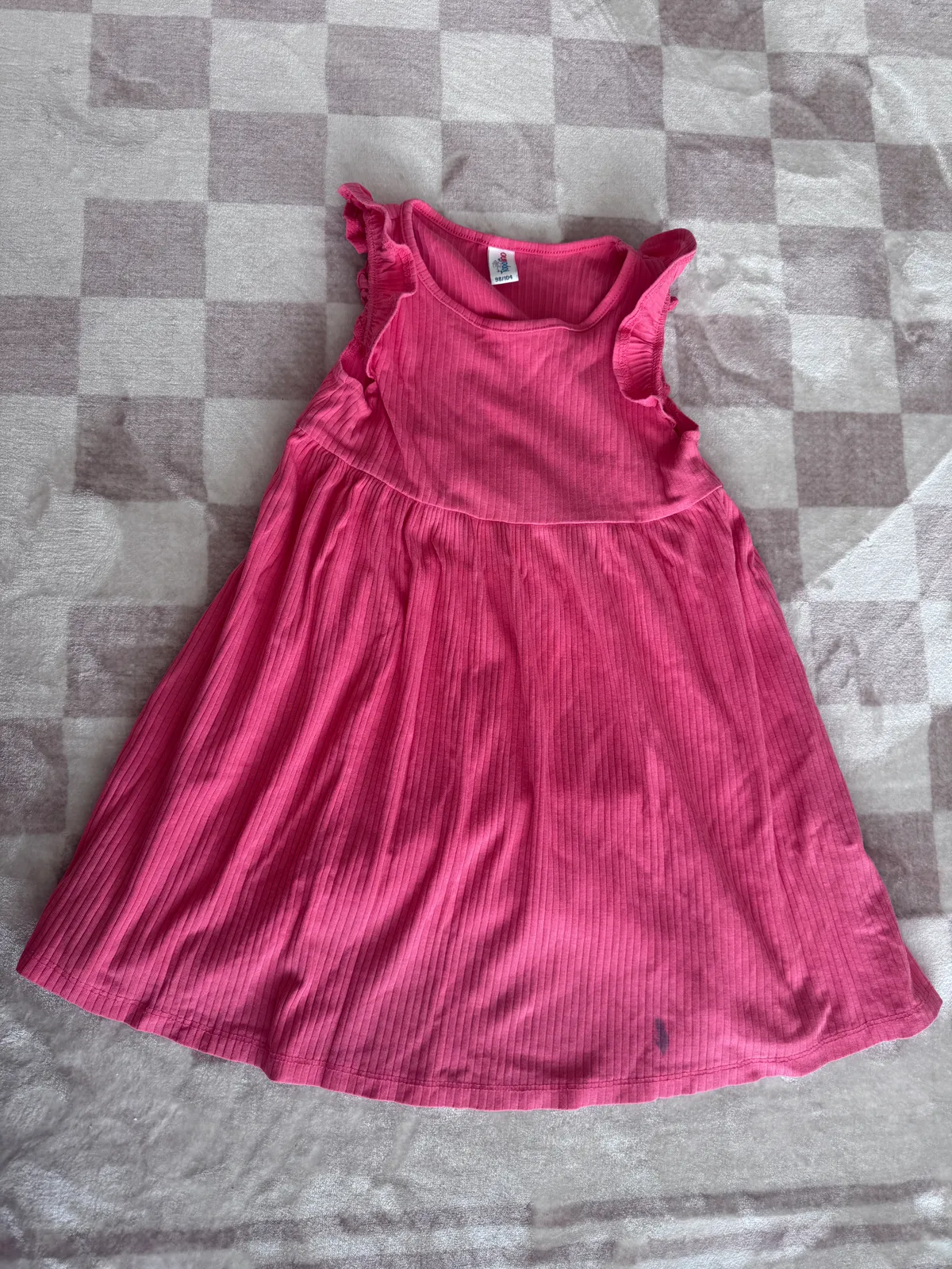 Flat lay of a child garment with no model