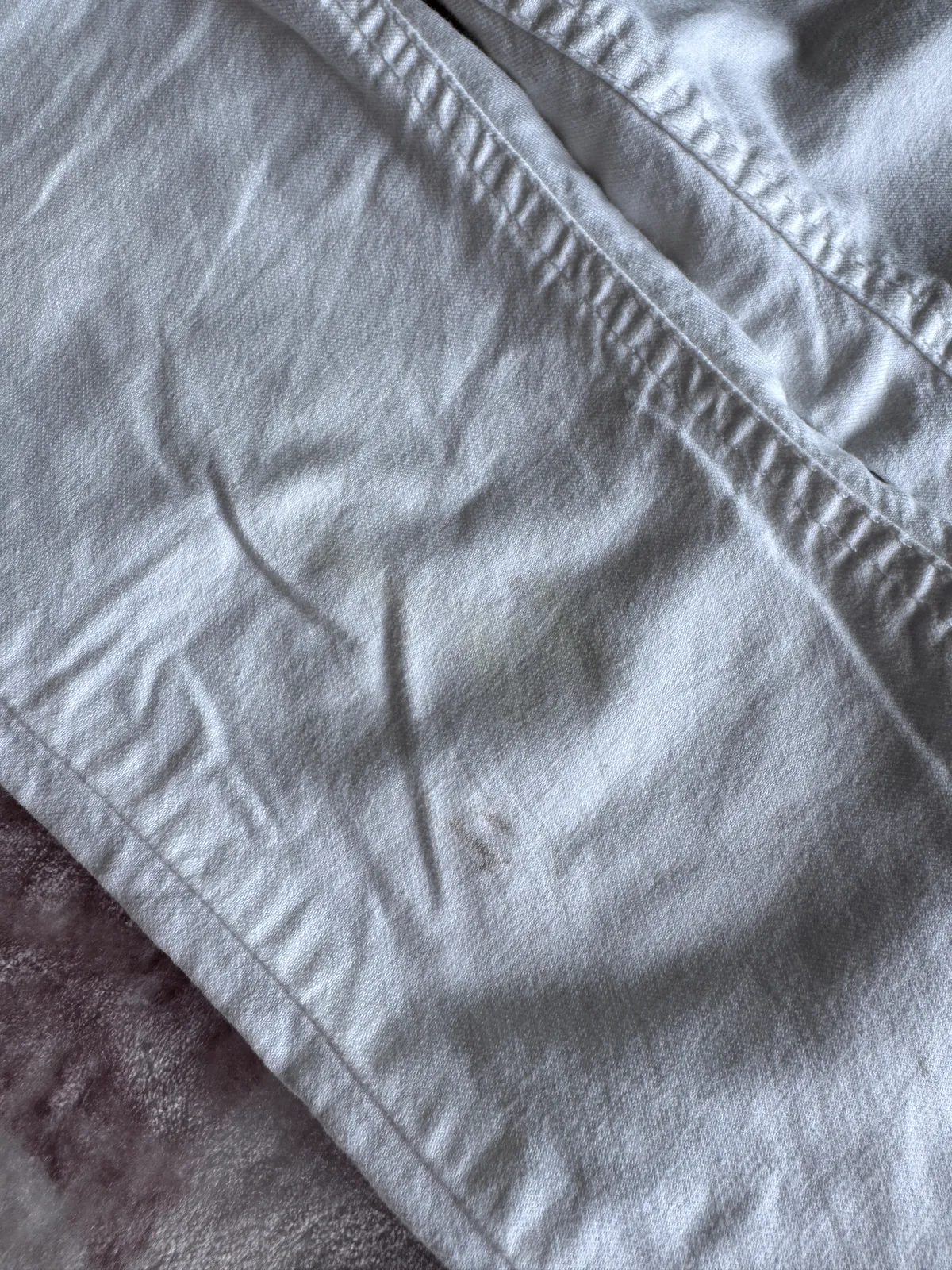 Close-up of a flaw, clearly visible and well-lit