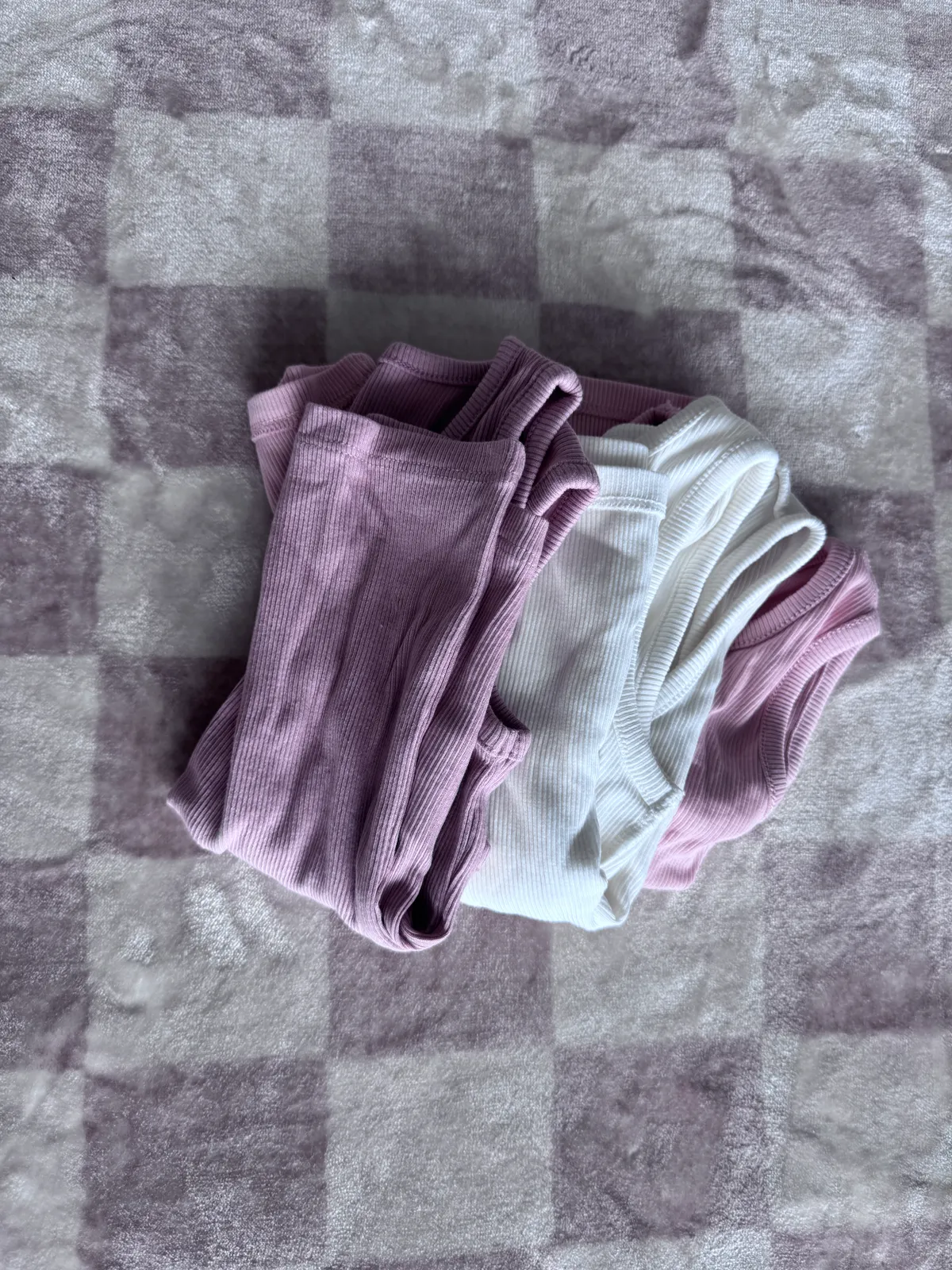 Same items bunched in a pile or stuffed in a bag